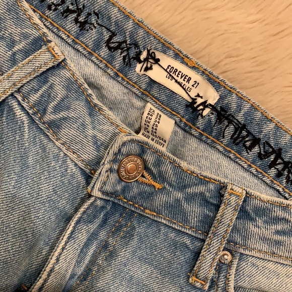 HAND EMBROIDERED forever 21 jeans - Picture 5 of 7